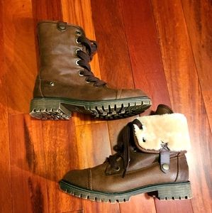 Roxy Faux Fur-lined Combat Boot NWOT